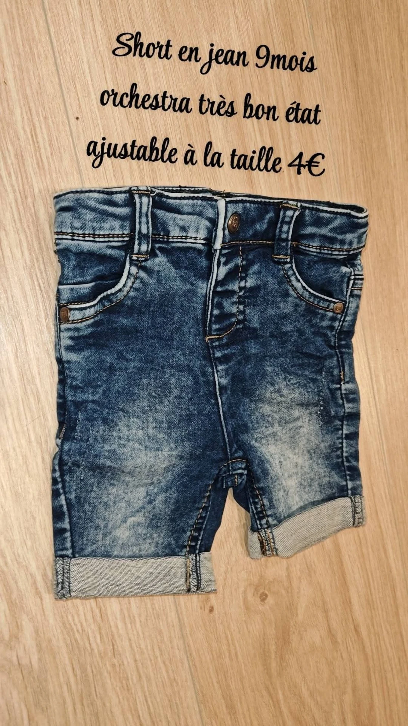 Short en jean 9mois orchestra 🌹
